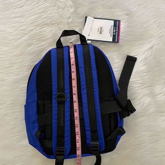 NEW wTag-DUCHAMP Blue 2-in-1 Backpack and Waist-pack - Picture 3 of 5